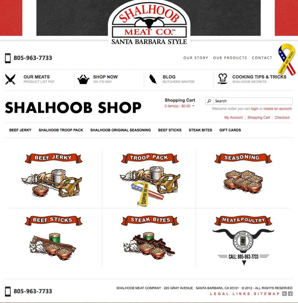 Shalhoob Meat Co. Mobile Website and eCommerce Shop